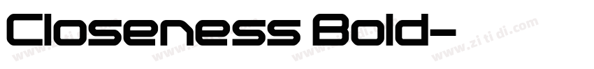 Closeness Bold字体转换